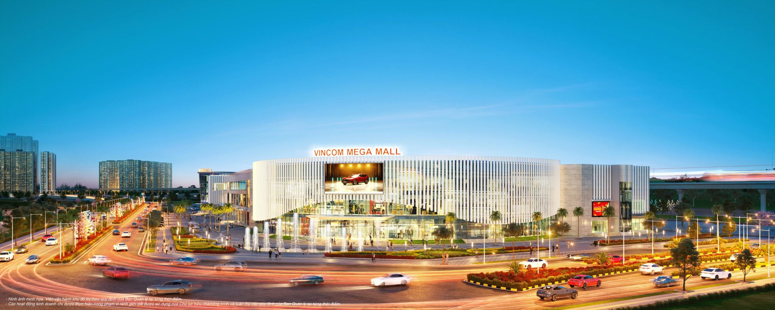 Cảnh quan Vincom Mega Mall Vinhomes Smart City